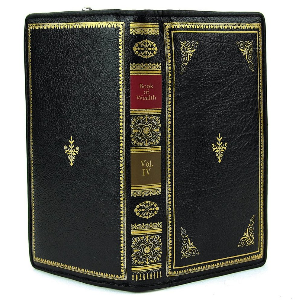 Vintage Book of Wealth Wallet - Book Lover Gifts